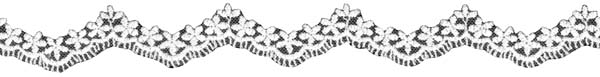 EMBROIDERED EDGING - IVORY